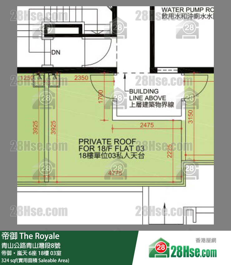 帝御 帝御‧嵐天 6座 18樓 03室 平面圖