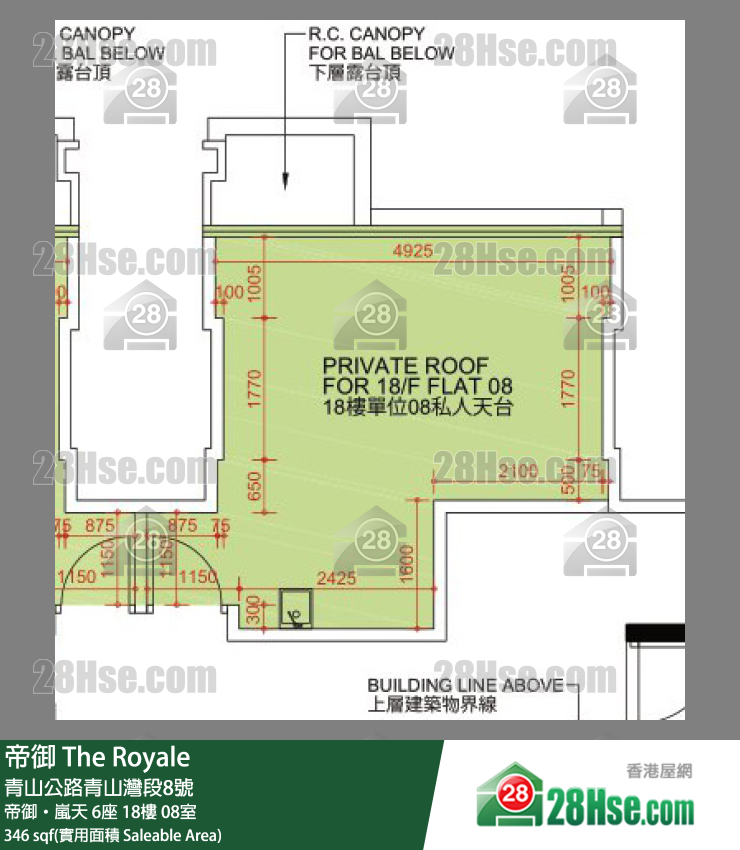 帝御 帝御‧嵐天 6座 18樓 08室 平面圖