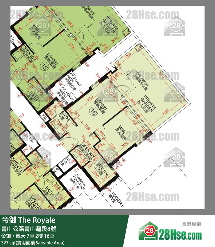 帝御 帝御‧嵐天 7座 2樓 16室 平面圖