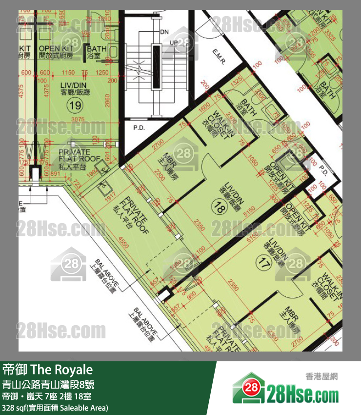 帝御 帝御‧嵐天 7座 2樓 18室 平面圖