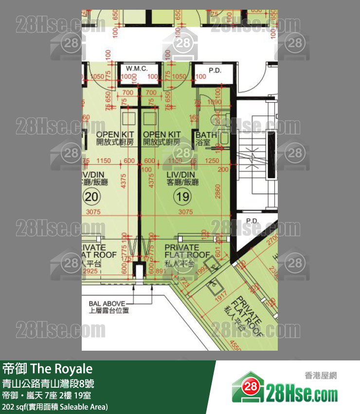 帝御 帝御‧嵐天 7座 2樓 19室 平面圖