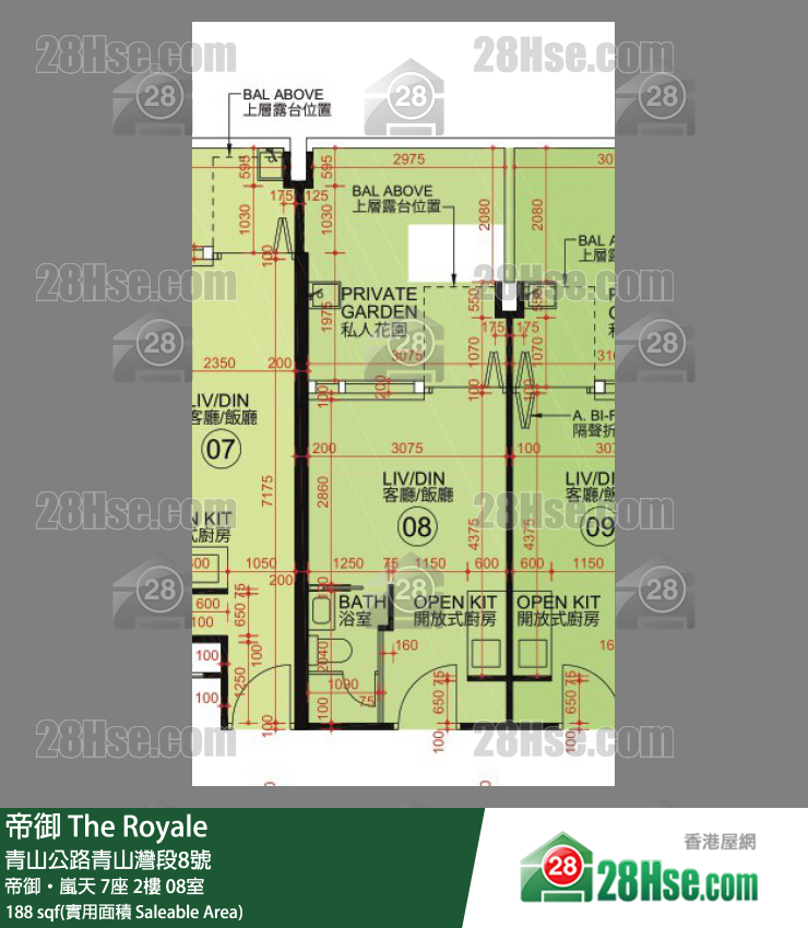 帝御 帝御‧嵐天 7座 2樓 08室 平面圖