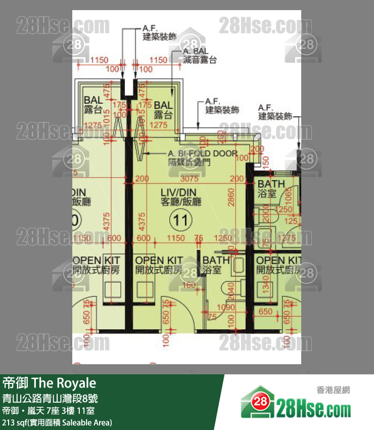 帝御 帝御‧嵐天 7座 3樓 11室 平面圖
