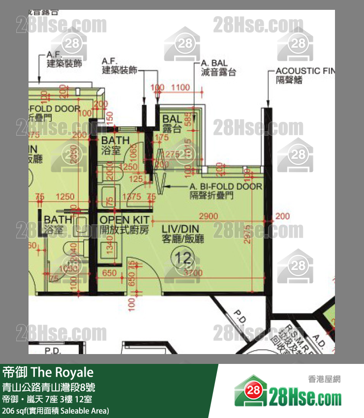 帝御 帝御‧嵐天 7座 3樓 12室 平面圖