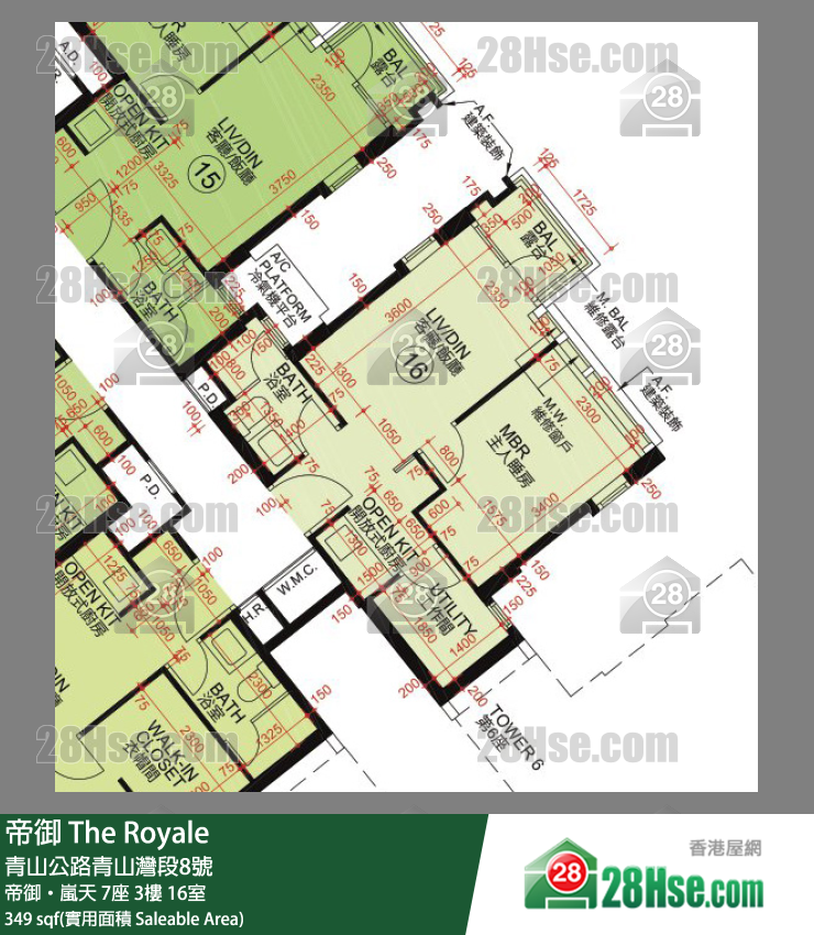 帝御 帝御‧嵐天 7座 3樓 16室 平面圖