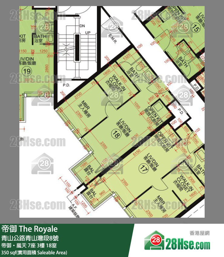 帝御 帝御‧嵐天 7座 3樓 18室 平面圖