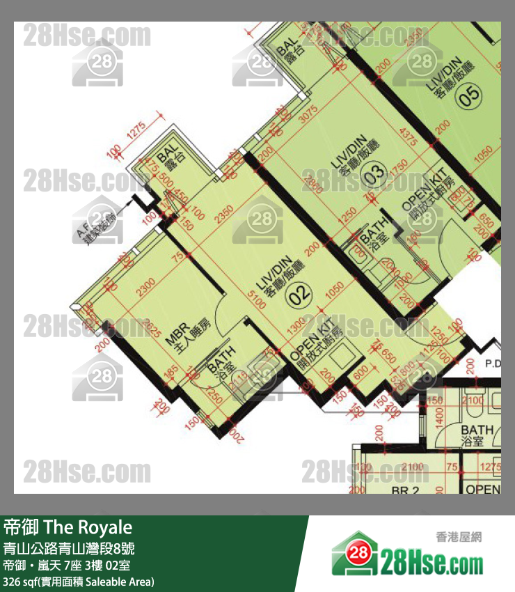 帝御 帝御‧嵐天 7座 3樓 02室 平面圖