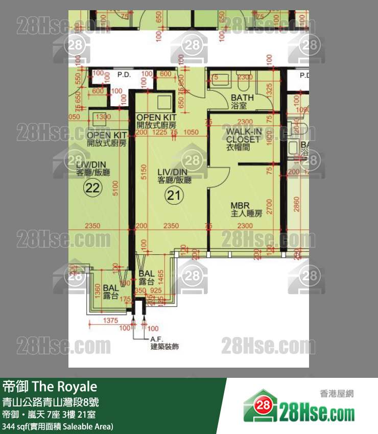 帝御 帝御‧嵐天 7座 3樓 21室 平面圖