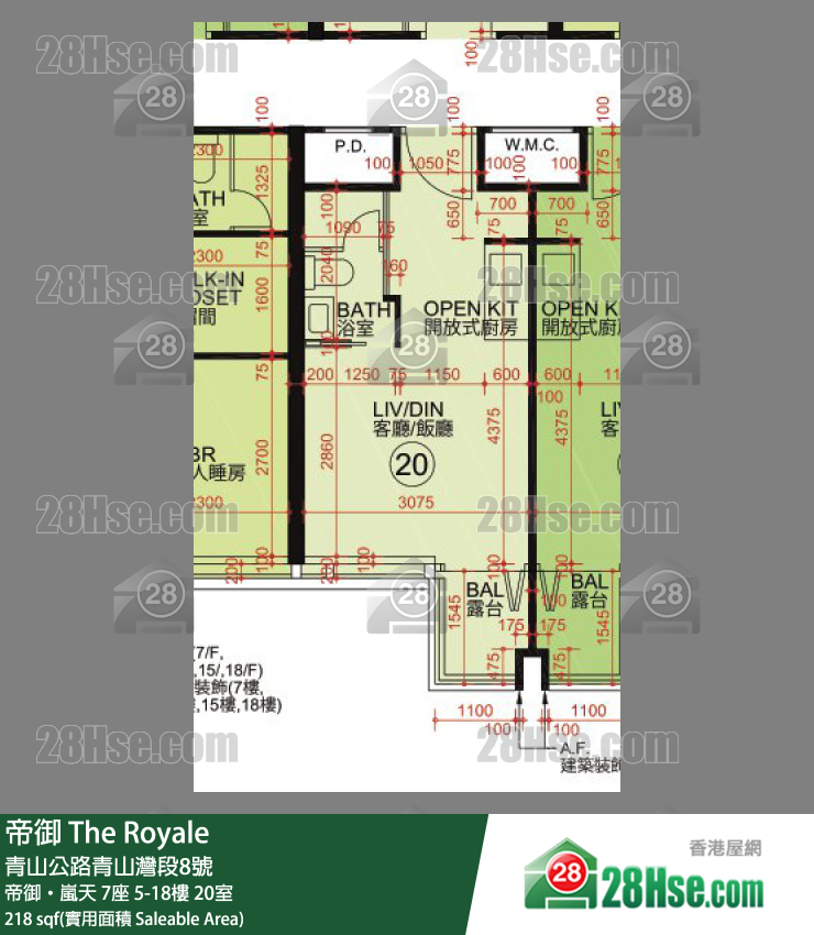 帝御 帝御‧嵐天 7座 15樓 20室 平面圖