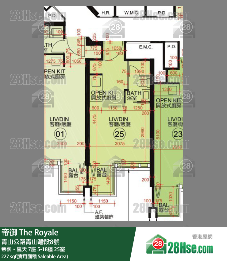 帝御 帝御‧嵐天 7座 18樓 25室 平面圖