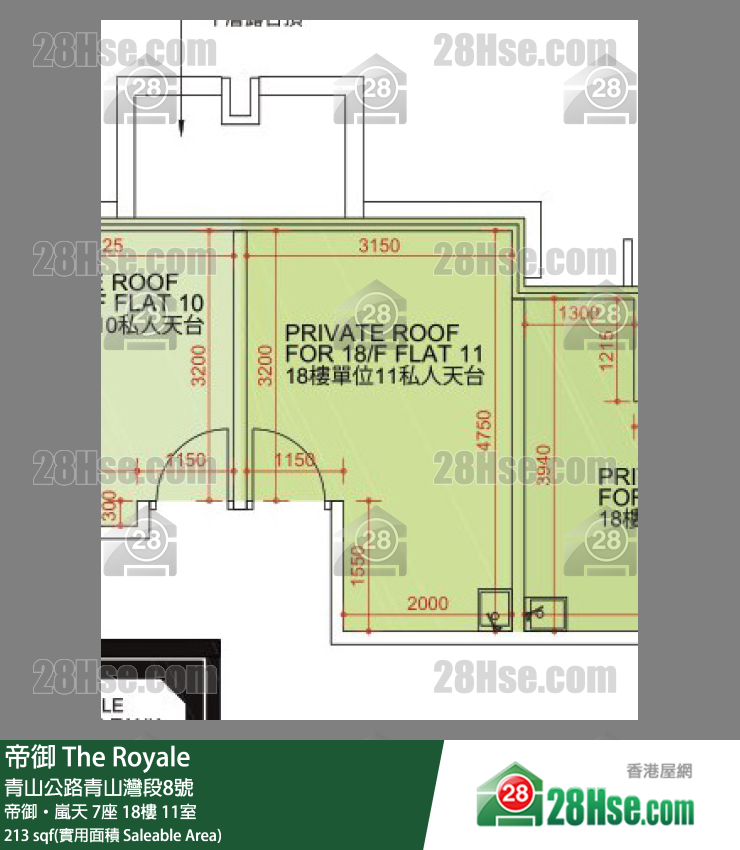 帝御 帝御‧嵐天 7座 18樓 11室 平面圖