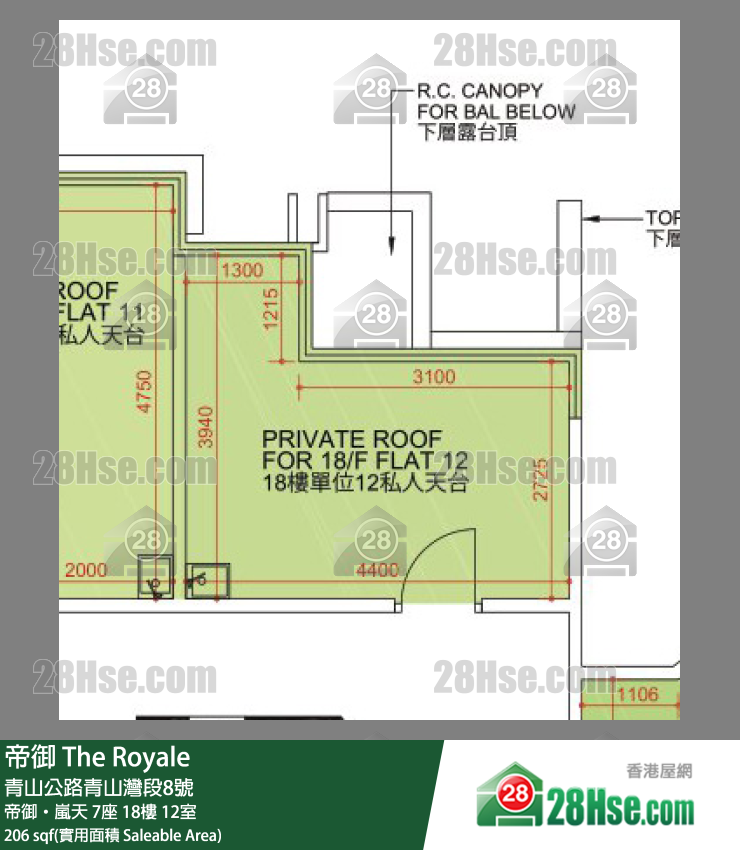 帝御 帝御‧嵐天 7座 18樓 12室 平面圖