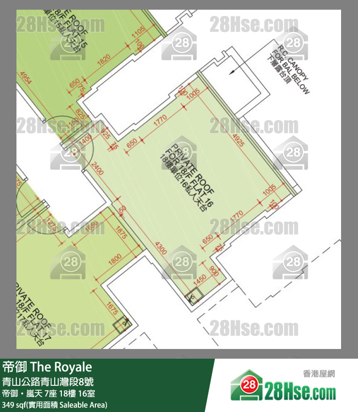 帝御 帝御‧嵐天 7座 18樓 16室 平面圖
