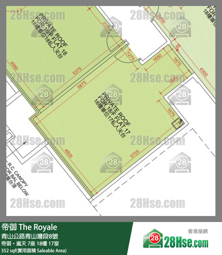 帝御 帝御‧嵐天 7座 18樓 17室 平面圖
