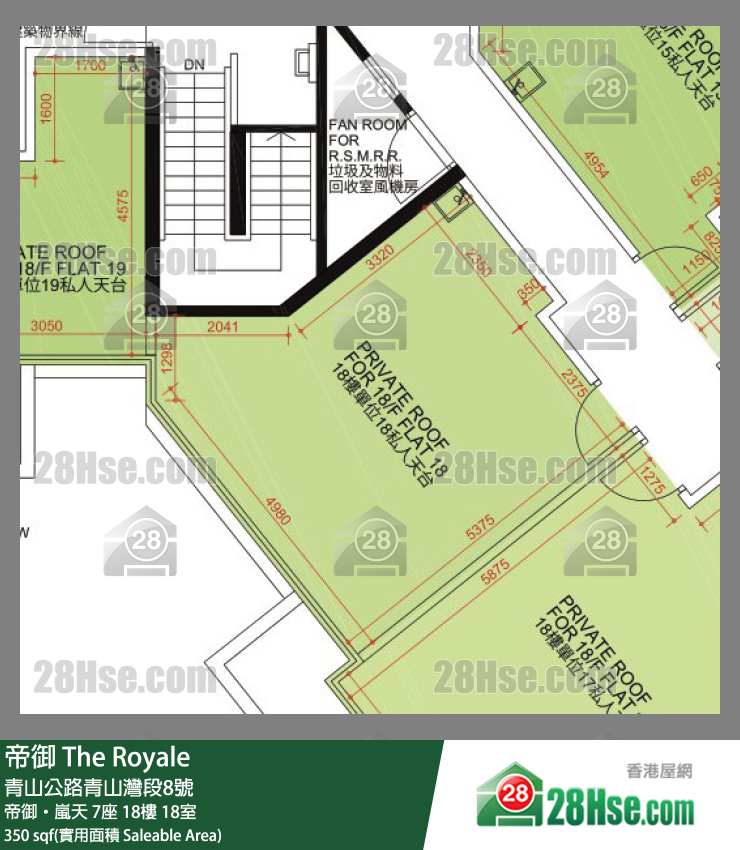 帝御 帝御‧嵐天 7座 18樓 18室 平面圖
