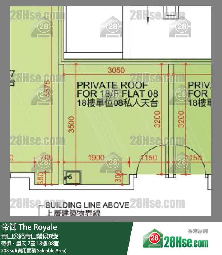 帝御 帝御‧嵐天 7座 18樓 08室 平面圖