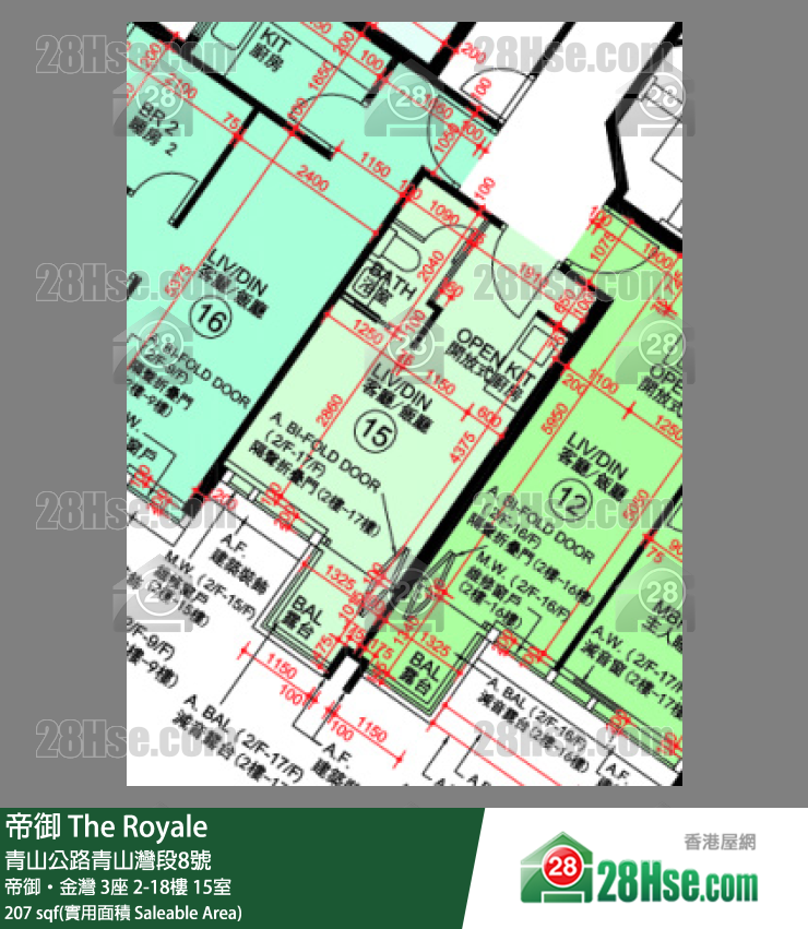 帝御 帝御‧金灣 3座 17樓 15室 平面圖