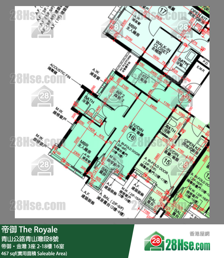 帝御 帝御‧金灣 3座 15樓 16室 平面圖