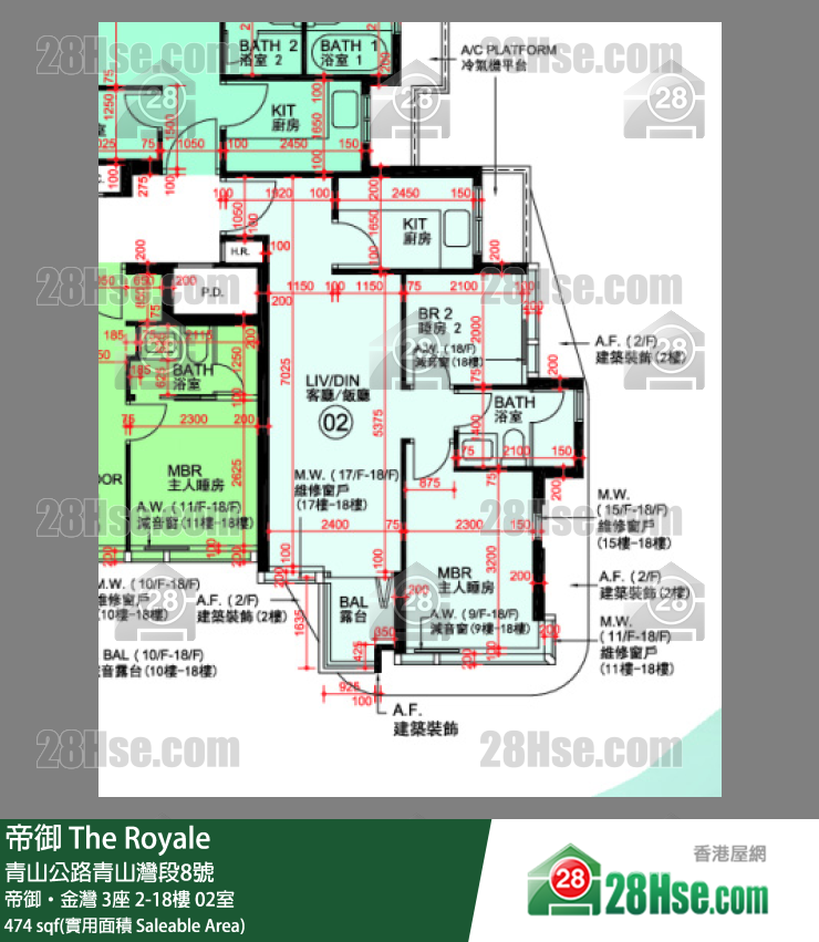 帝御 帝御‧金灣 3座 15樓 02室 平面圖