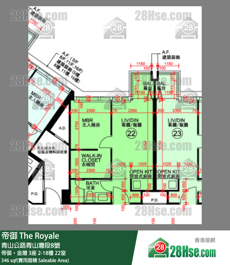 帝御 帝御‧金灣 3座 16樓 22室 平面圖