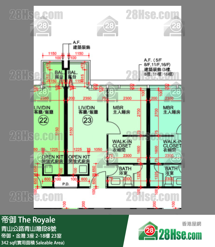 The Royale Unit FloorPlan (Provided by 28Hse)