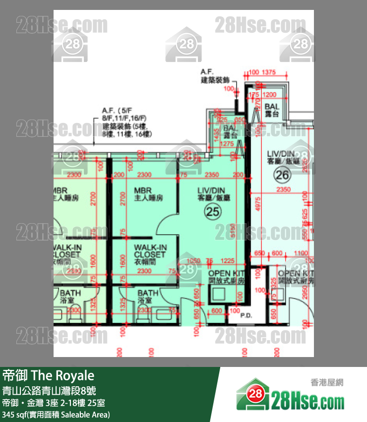 帝御 帝御‧金灣 3座 15樓 25室 平面圖