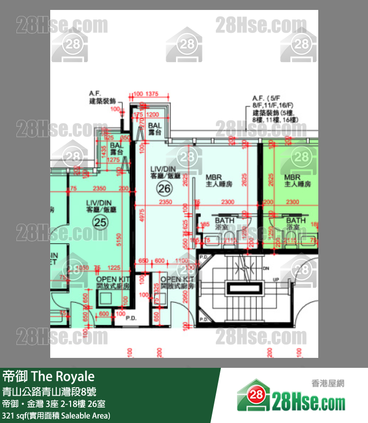 帝御 帝御‧金灣 3座 3樓 26室 平面圖