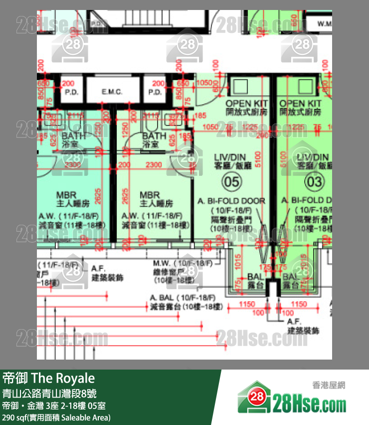 The Royale Unit FloorPlan (Provided by 28Hse)