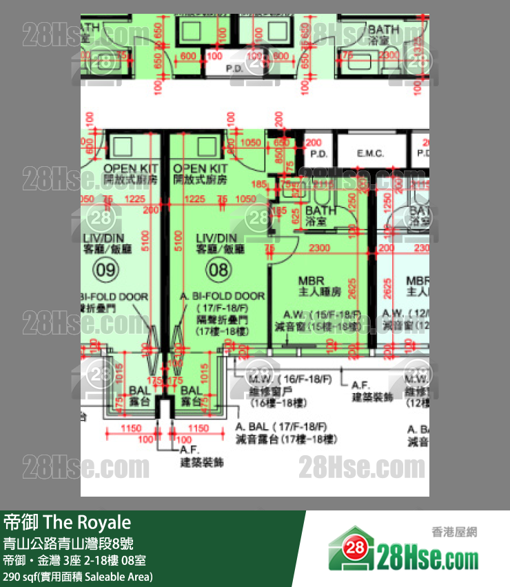 帝御 帝御‧金灣 3座 8樓 08室 平面圖