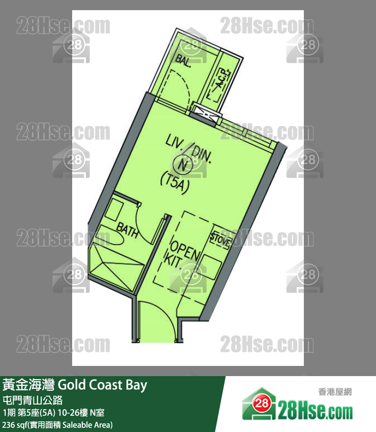 黄金海湾 单位平面图(由 28Hse 提供)