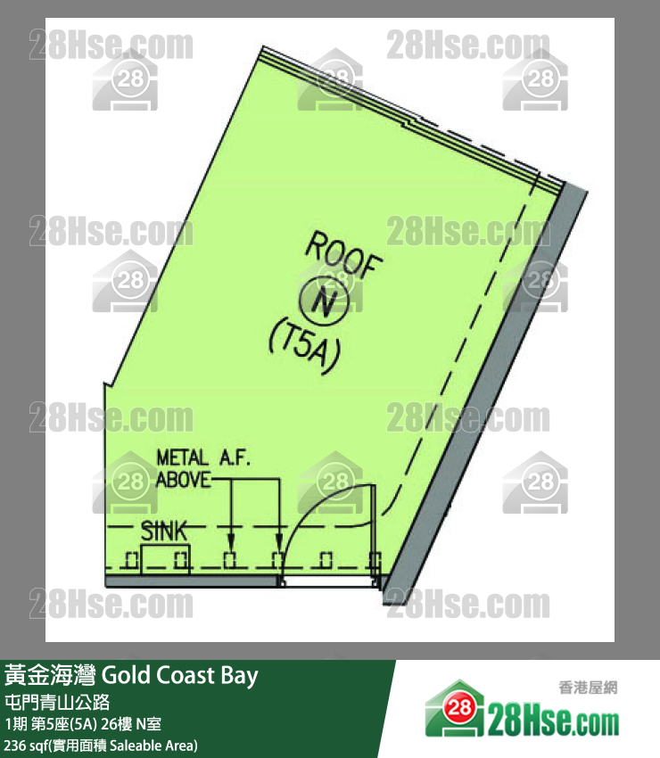 黃金海灣 1期 第5座(5A) 26樓 N室 平面圖