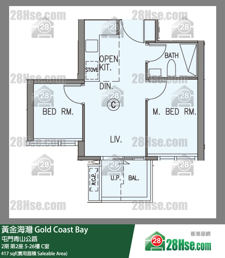 Gold Coast Bay Unit FloorPlan (Provided by 28Hse)