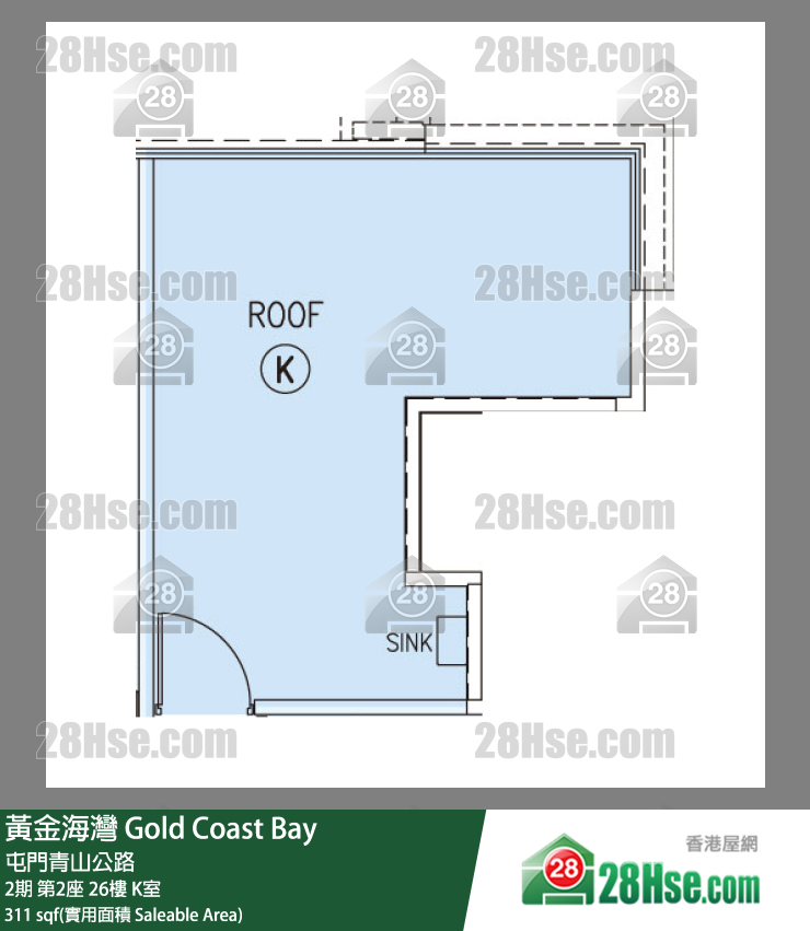 黄金海湾 单位平面图(由 28Hse 提供)