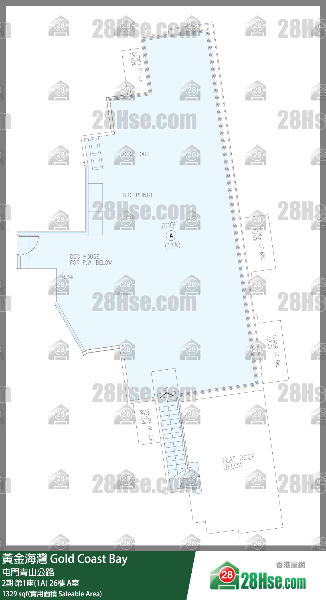 黃金海灣 2期第1座(1A)26樓 A室 平面圖