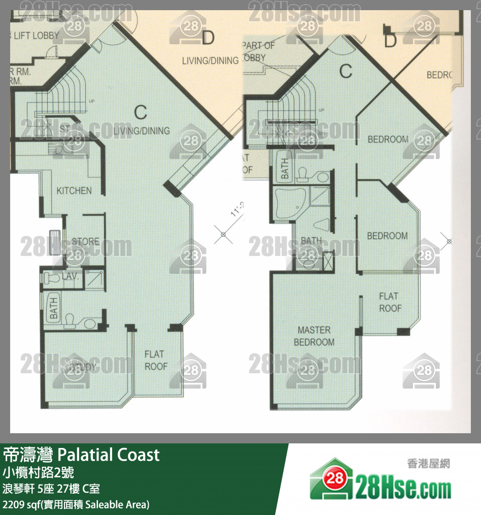 帝濤灣 浪琴軒5座28 C室 平面圖