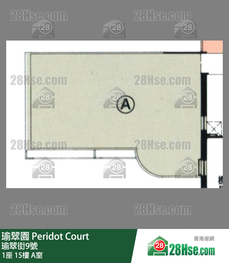 瑜翠園 1座15樓 A室 平面圖