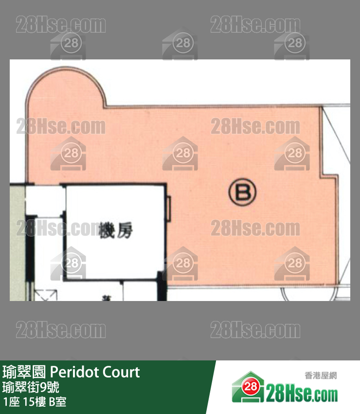 Peridot Court, Flat B, 15/F, Block 1 FloorPlan