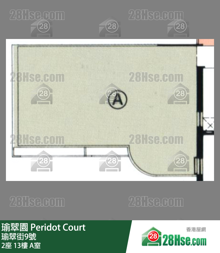 瑜翠園 2座13樓 A室 平面圖