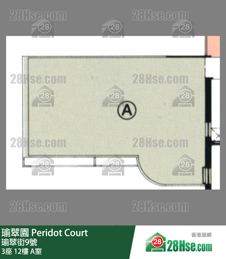 瑜翠園 3座12樓 A室 平面圖