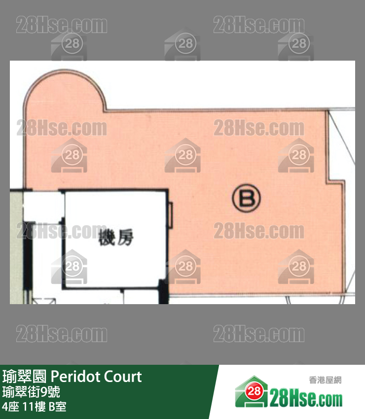 瑜翠園 4座11樓 B室 平面圖