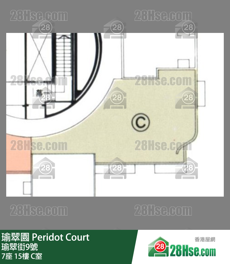 瑜翠園 7座15樓 C室 平面圖