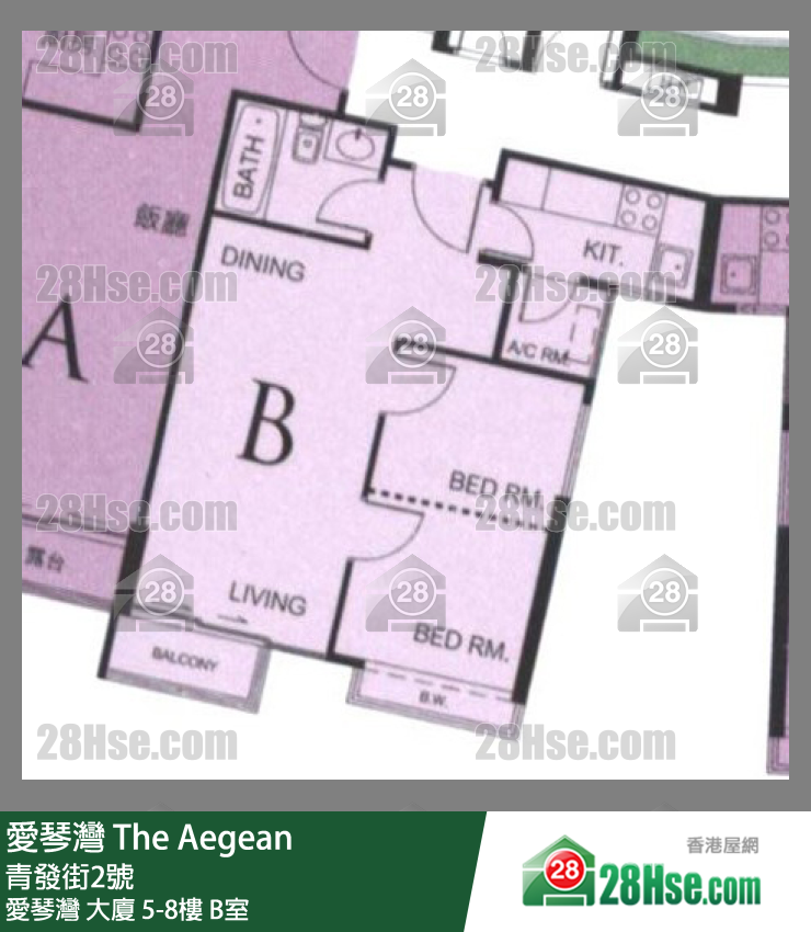 愛琴灣 愛琴灣 大廈 6樓 B室 平面圖