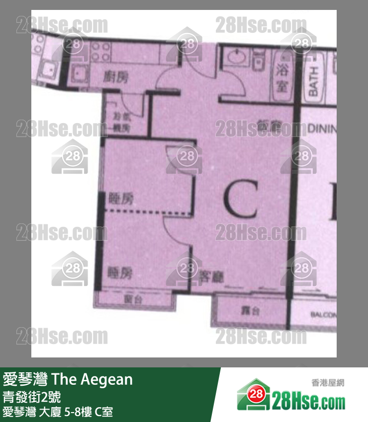 愛琴灣 愛琴灣 大廈 5樓 C室 平面圖