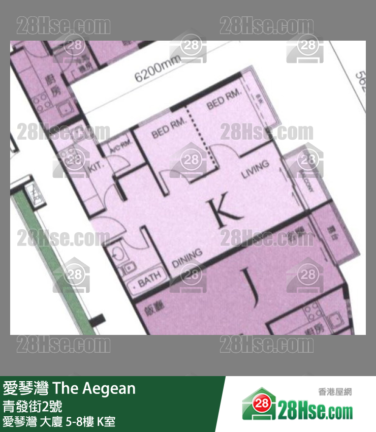 愛琴灣 愛琴灣大廈6樓 K室 平面圖