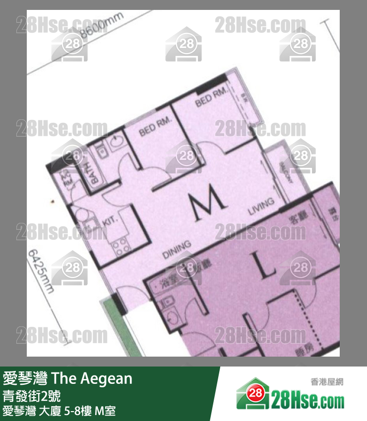 愛琴灣 愛琴灣大廈6樓 M室 平面圖