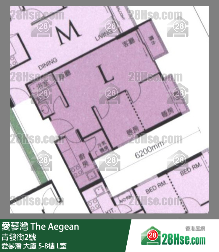 愛琴灣 愛琴灣大廈8樓 L室 平面圖