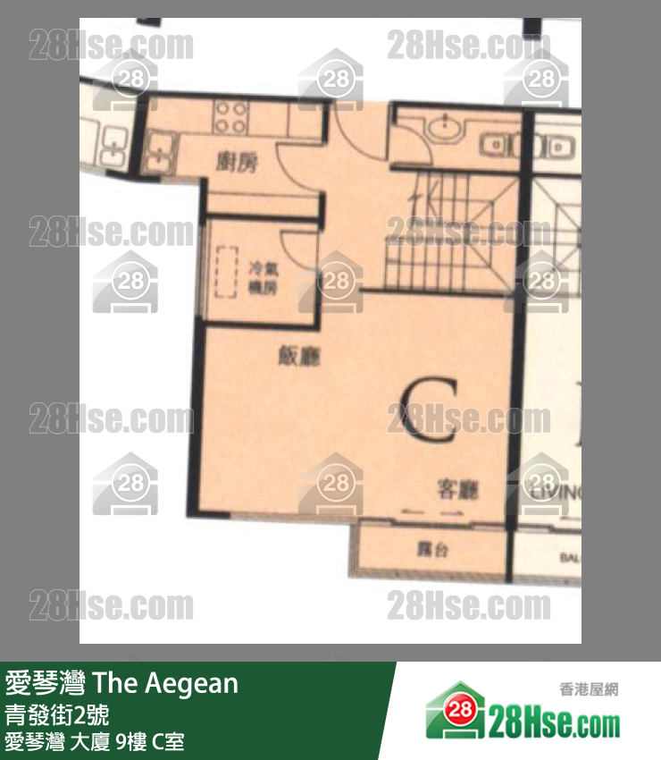 愛琴灣 愛琴灣大廈9樓 C室 平面圖