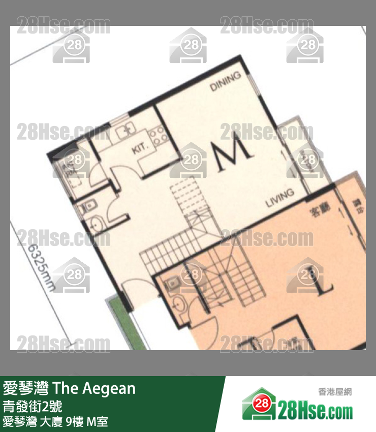 愛琴灣 愛琴灣大廈9樓 M室 平面圖
