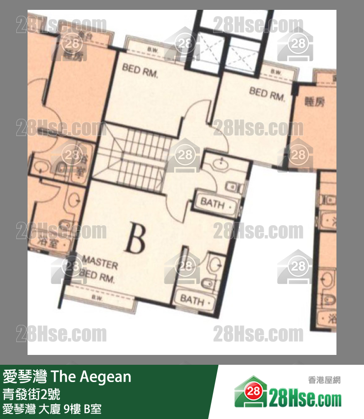 愛琴灣 愛琴灣 大廈 9樓 B室 平面圖