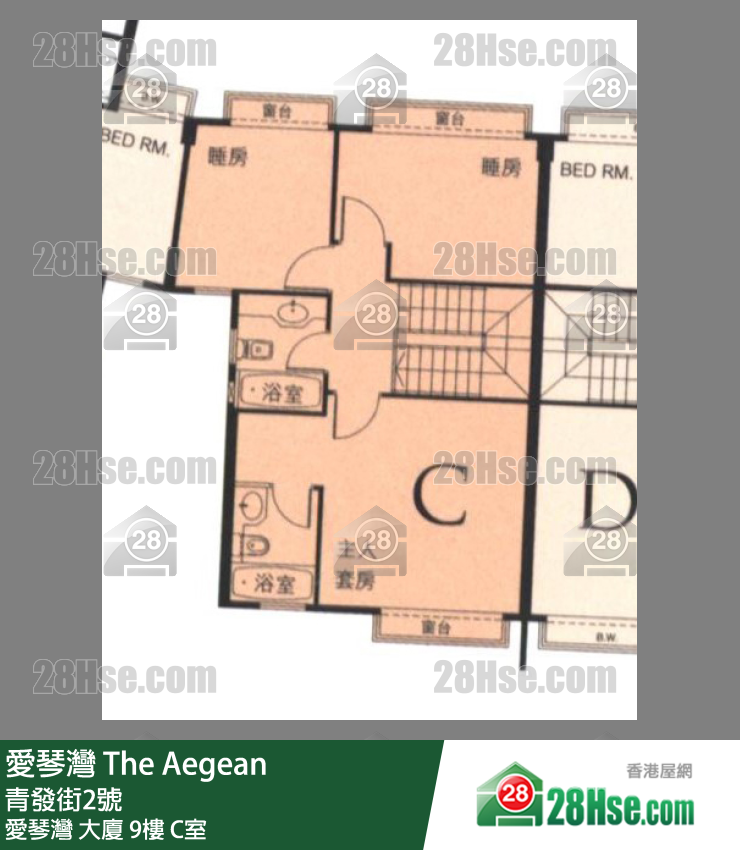 愛琴灣 愛琴灣大廈9樓 C室 平面圖